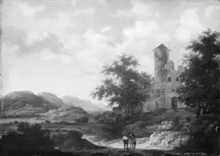 Landscape with Mountains and Ruins