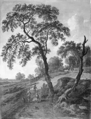 Landscape with People on Foot