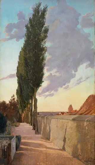 Landscape with Poplars. September Evening
