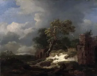 Landscape with ruins, by Jacob van Ruisdael