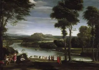 Landscape with St John baptising