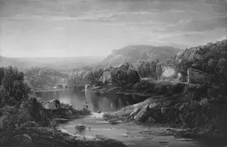 Landscape with Waterfall and Figures, by William Louis Sonntag