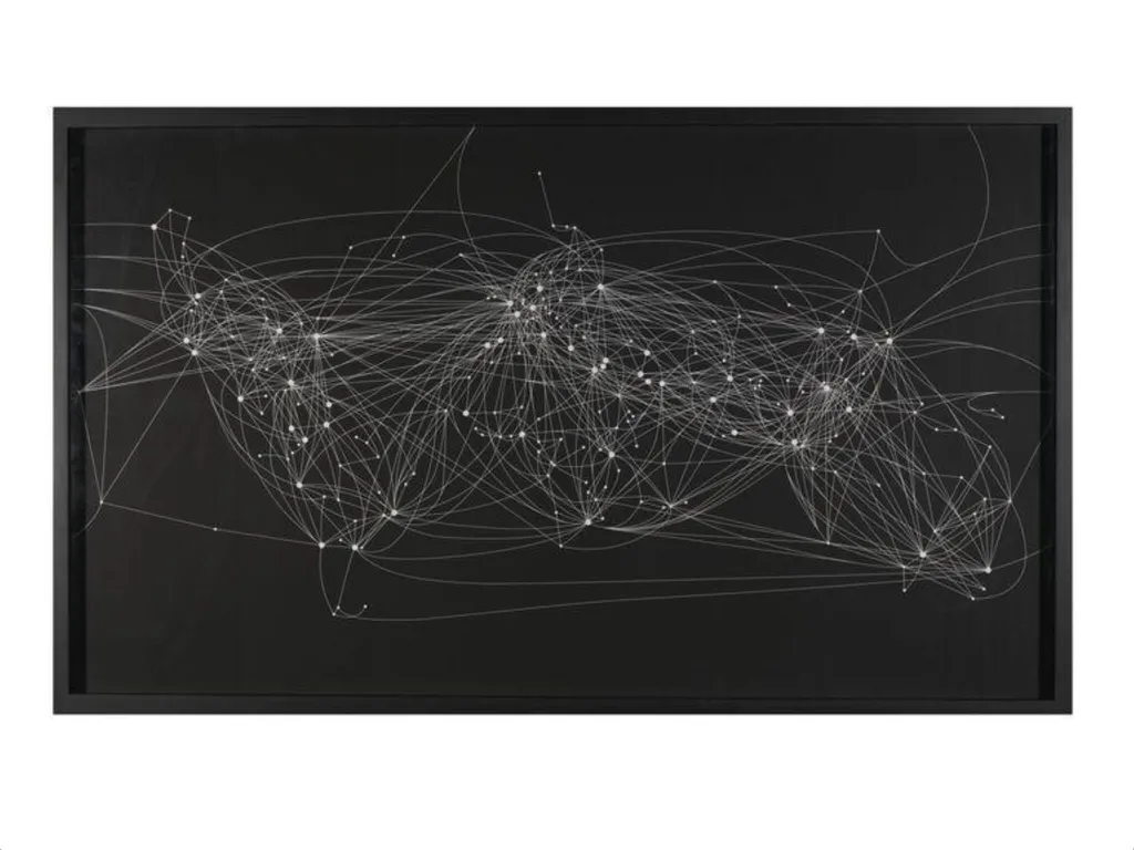 Air Routes of the World (Night), by Langlands and Bell, 2001