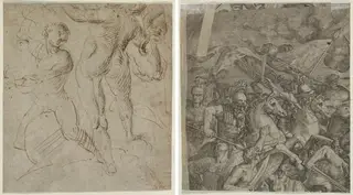 Laocoön (recto); Battle of the Milvian Bridge (fragment) (verso)