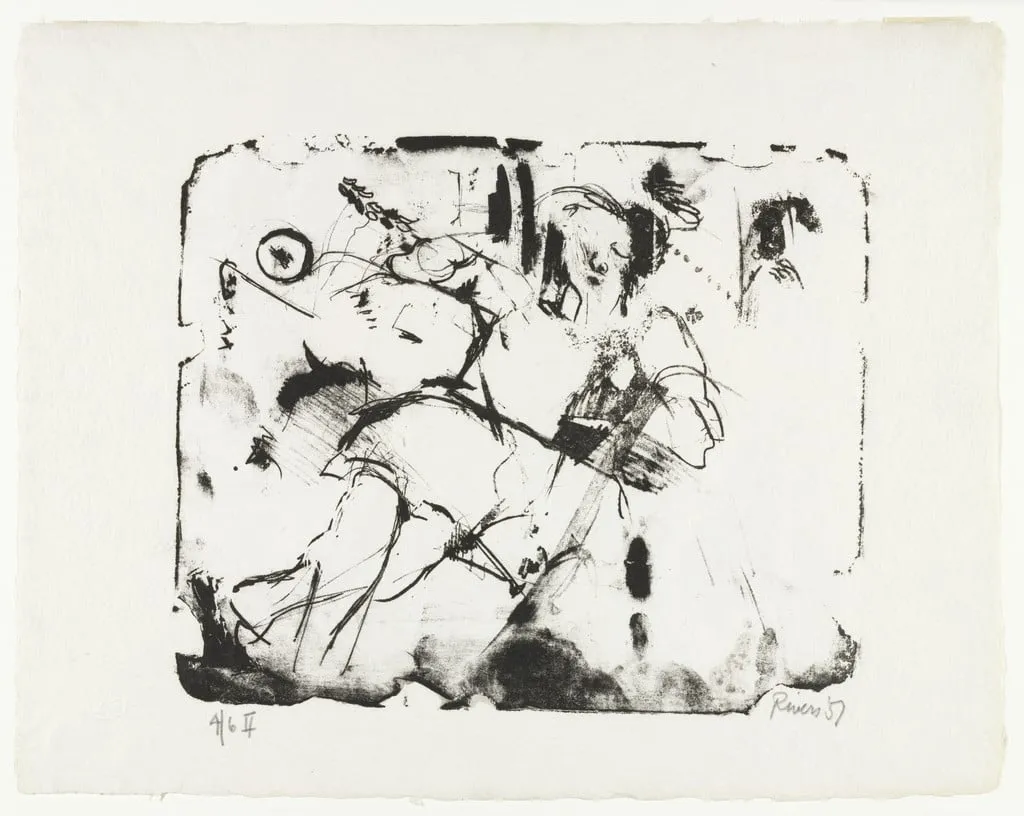Untitled, by Larry Rivers, ink, 1957