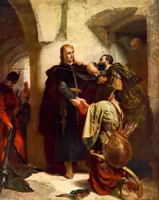 László Hunyadi's Farewell, by Gyula Benczúr
