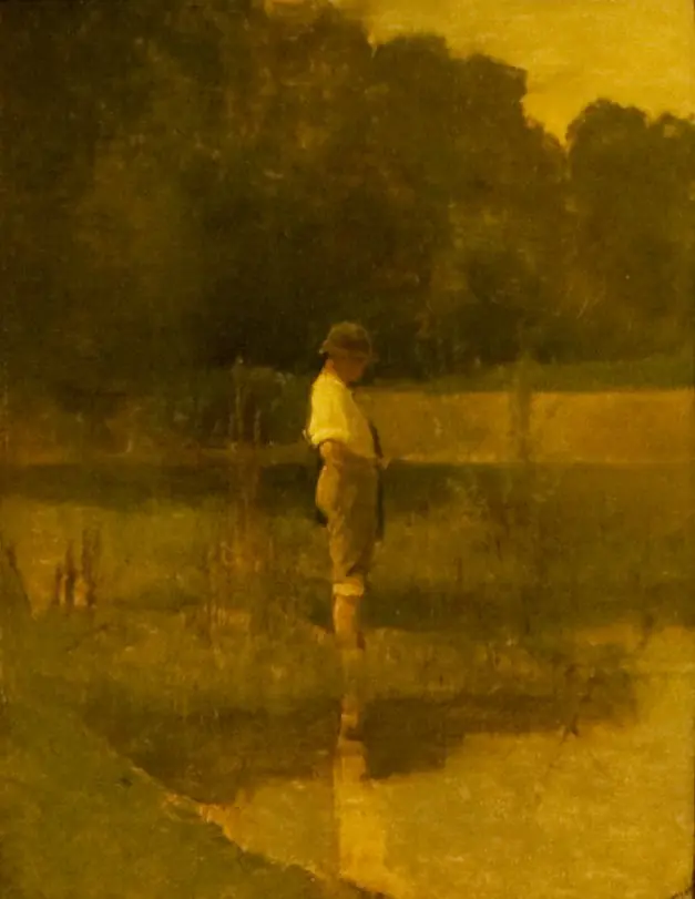 Angling Boy, by László Mednyánszky
