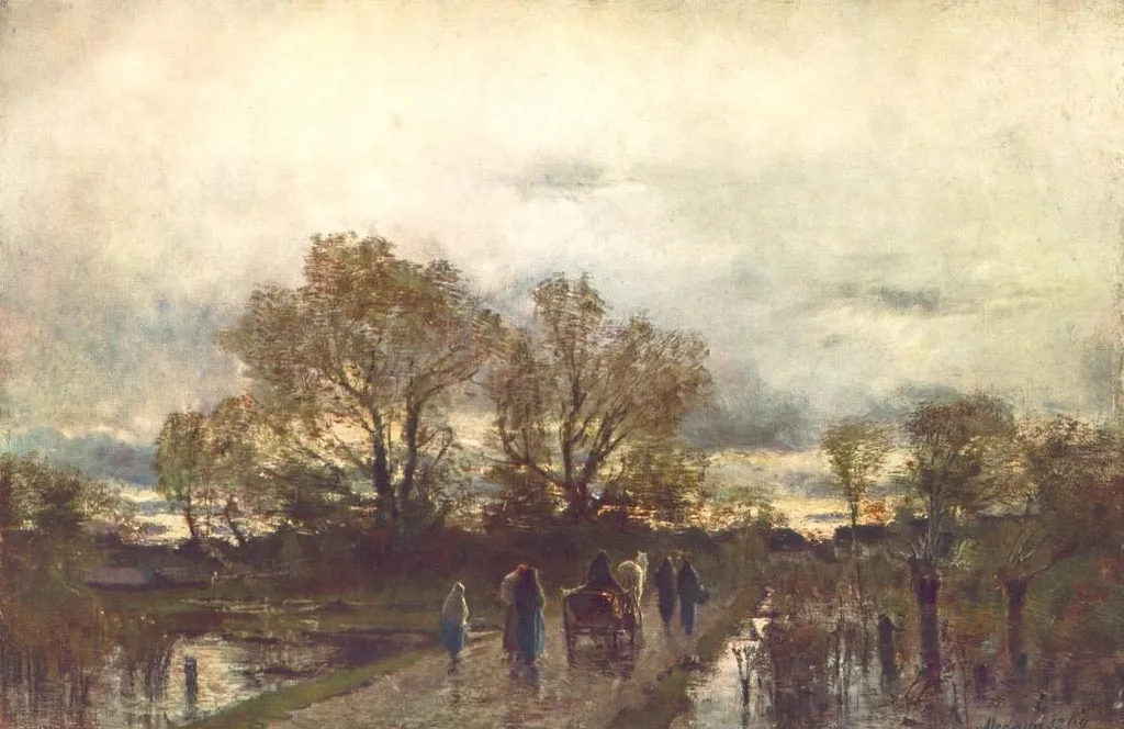Landscape with Swamp, by László Mednyánszky, unspecified, 1890