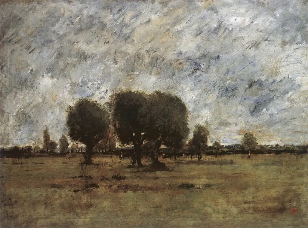 Cloudy Weather, by László Paál, oil, 1871