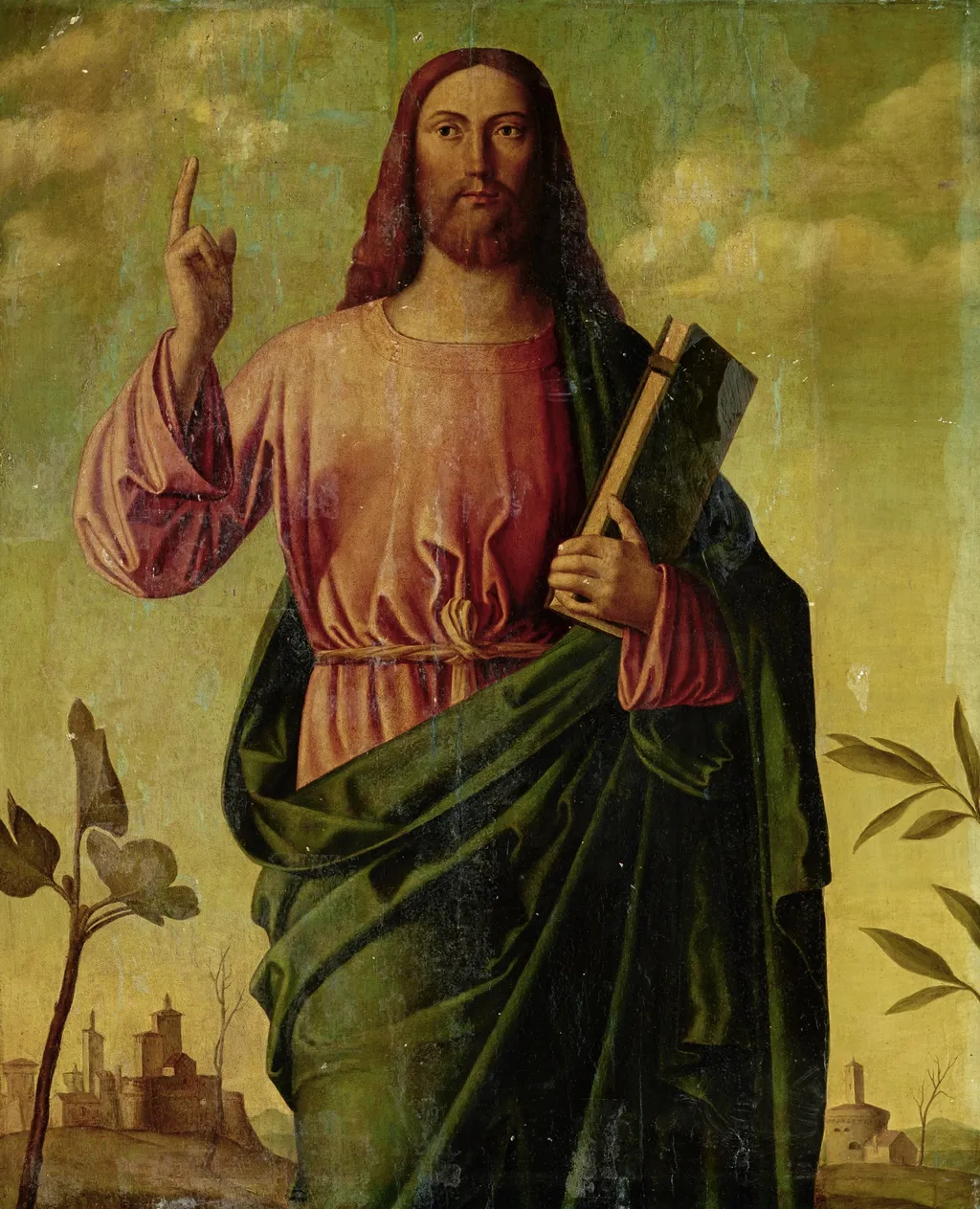 Blessing Christ, by Lattanzio da Rimini, paint, 1500