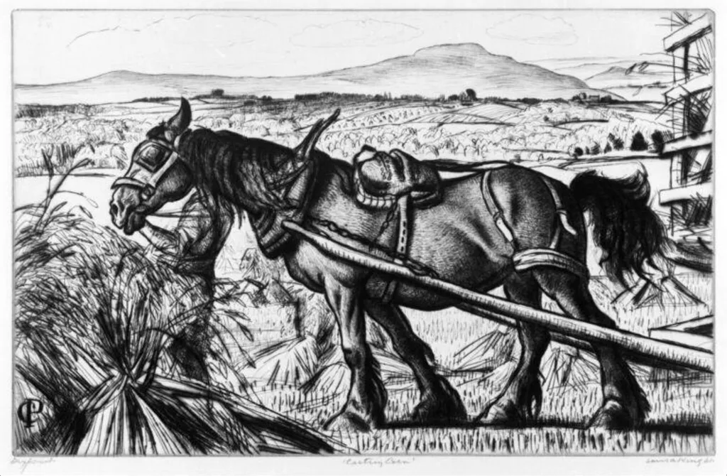 Carting Corn, by Laura Knight, 1943