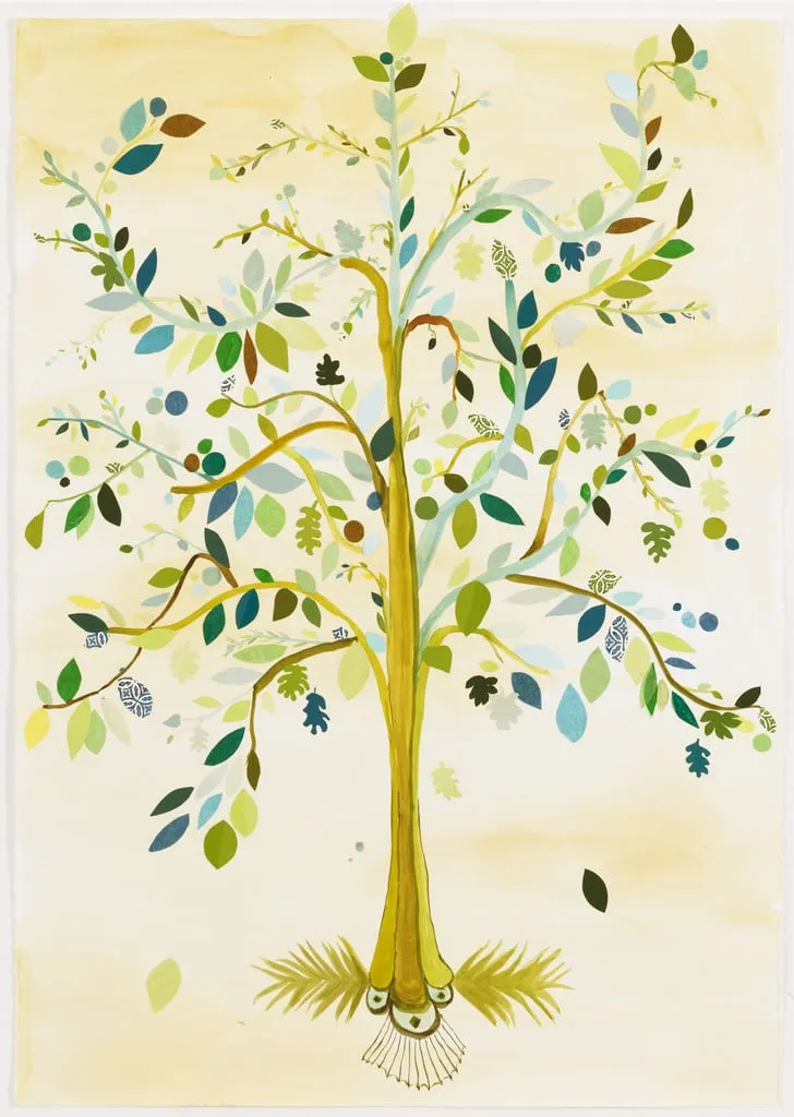 Untitled, by Laura Owens, watercolor, 2000