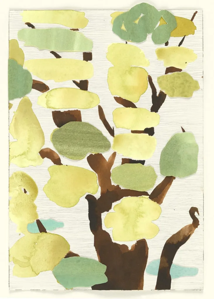 Untitled, by Laura Owens, watercolor, 2003