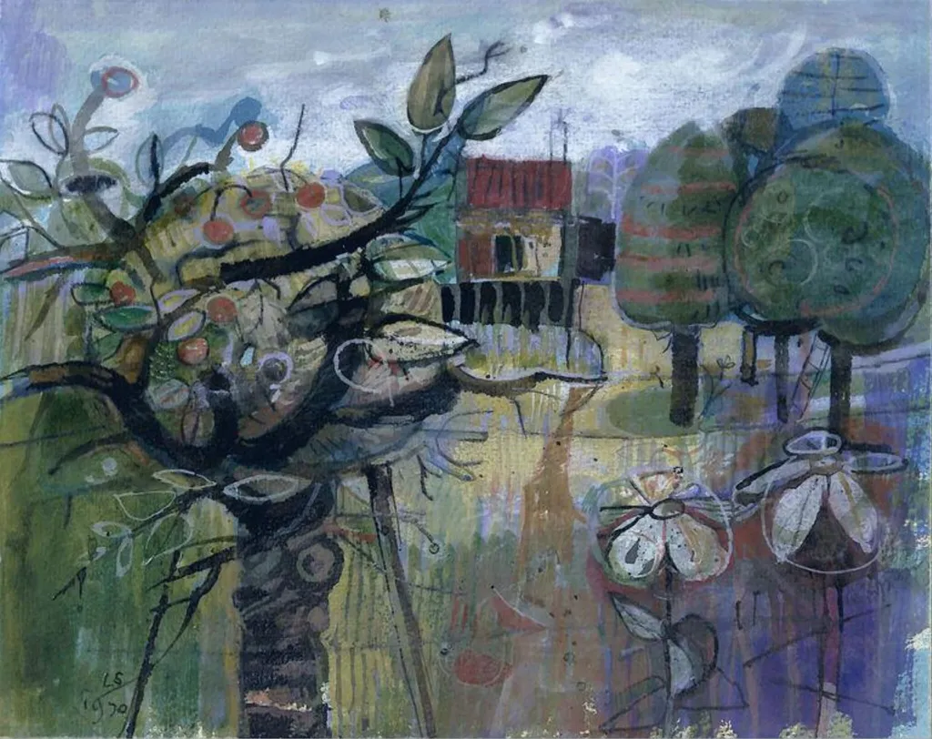 Kentish Orchard, by Laurence Scarfe, watercolor, 1970