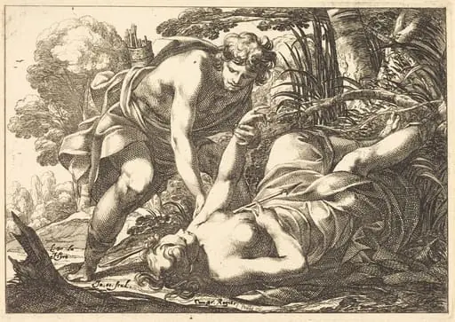 Cephalus and Procris, by Laurent de La Hyre
