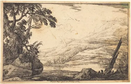 Mountainous Landscape, by Laurent de La Hyre