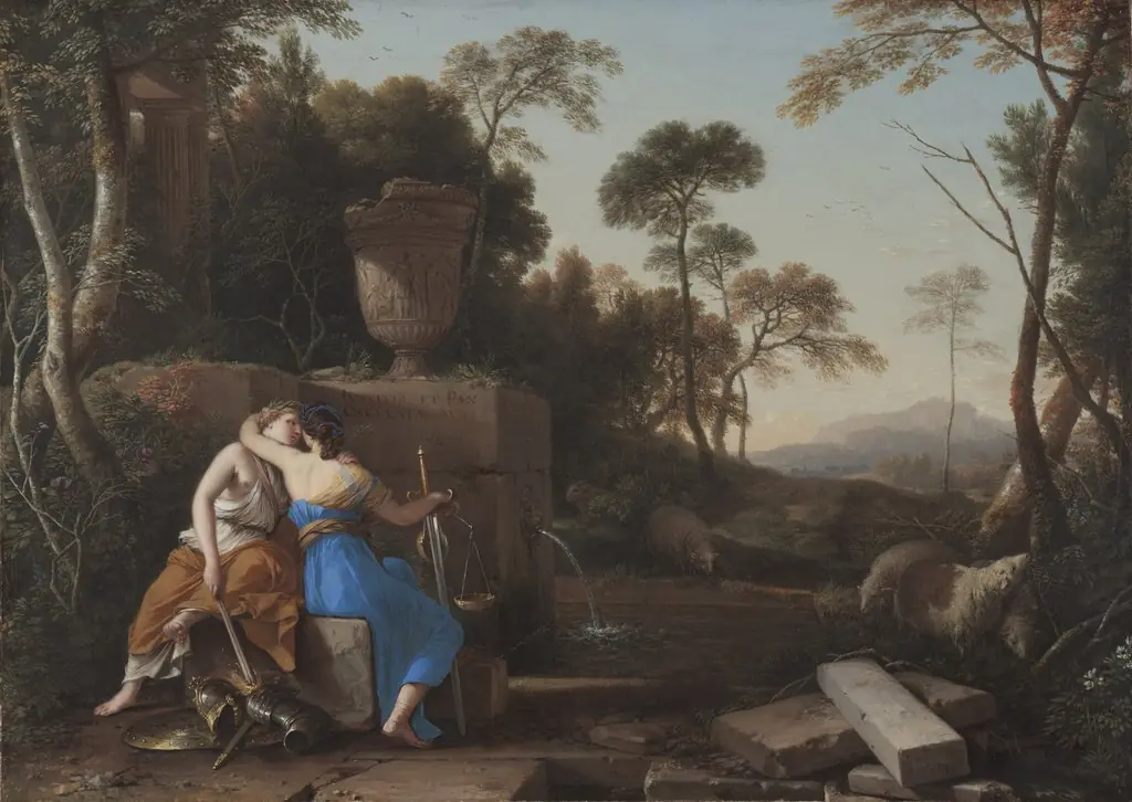The Kiss of Peace and Justice, by Laurent de La Hyre