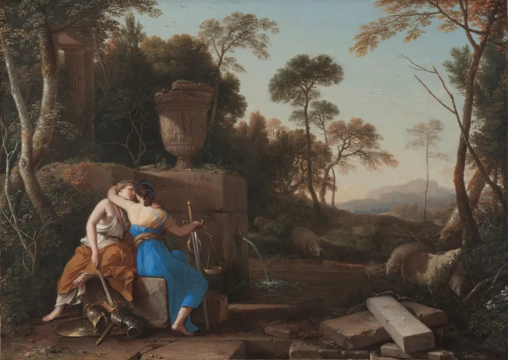 The Kiss of Peace and Justice, by Laurent de La Hyre, unspecified, 1654