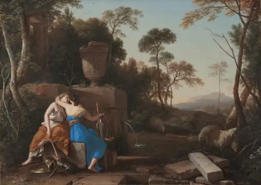 The Kiss of Peace and Justice, by Laurent de La Hyre