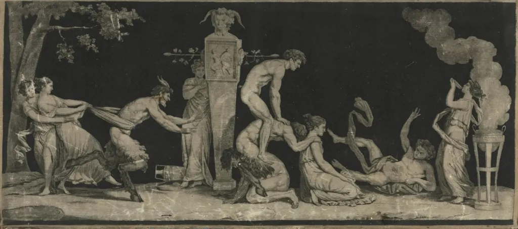 Bacchanal, the Game of Leap Frog, by Laurent Guyot, 1785
