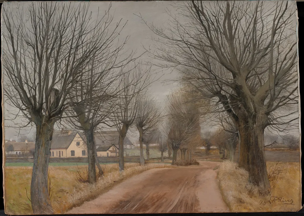 A Road near Vinderød, Zealand, by Laurits Andersen Ring, oil, 1900