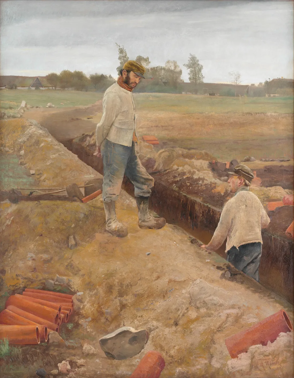 Drain Diggers, by Laurits Andersen Ring, oil, 1893