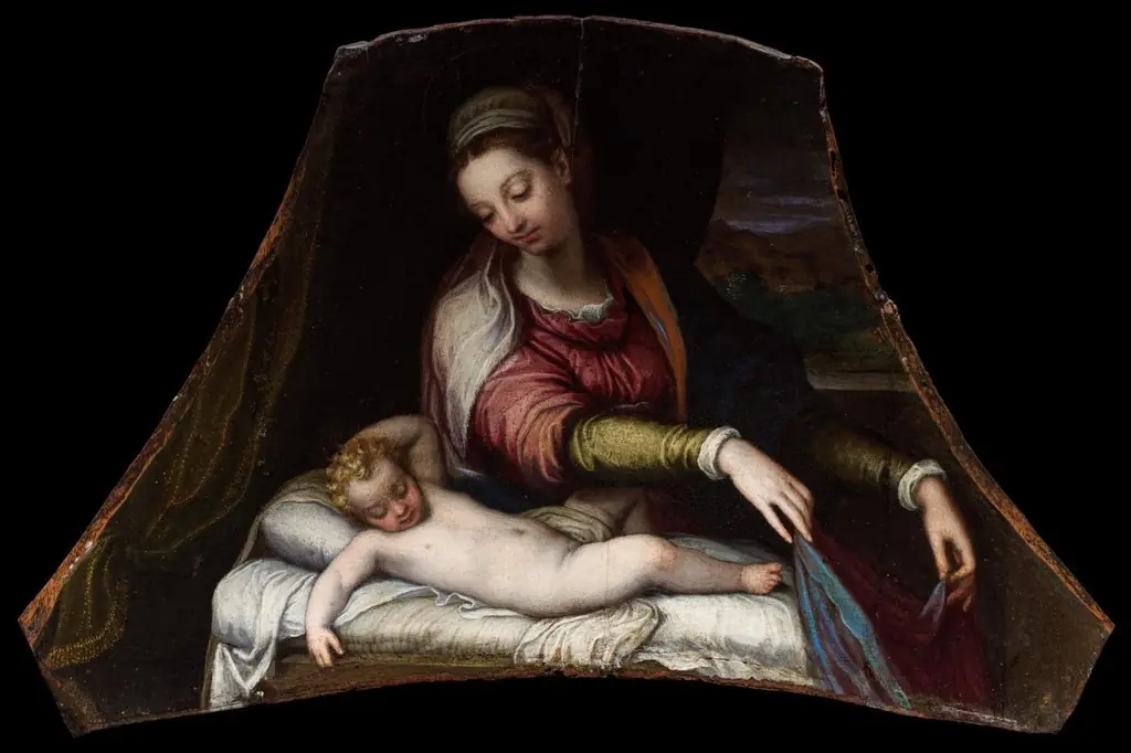 Virgin Adoring the Sleeping Christ Child, by Lavinia Fontana