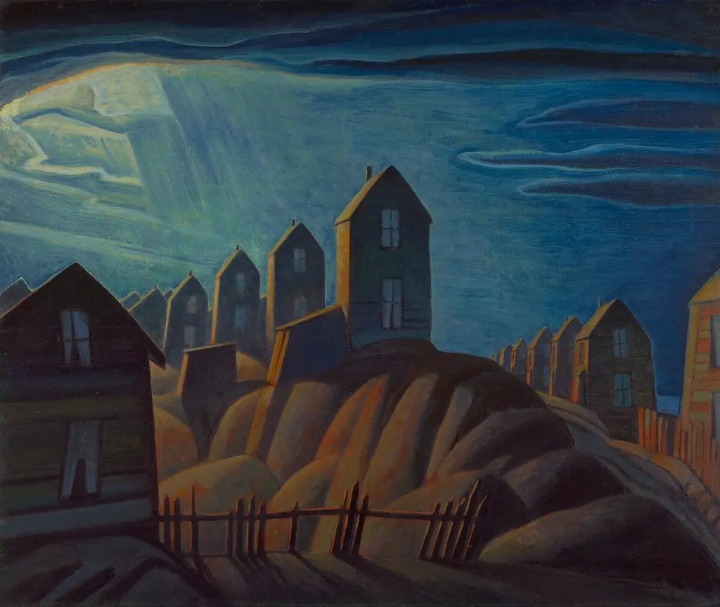 Miners' Houses, Glace Bay, by Lawren Harris