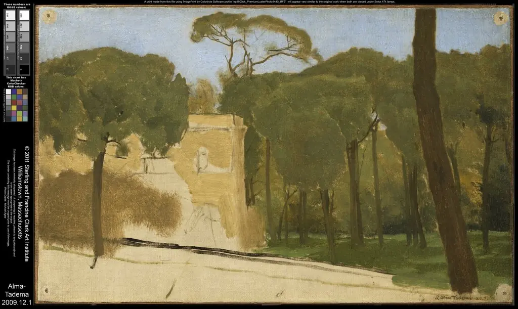 Pine Trees in a Roman Park, by Lawrence Alma-Tadema