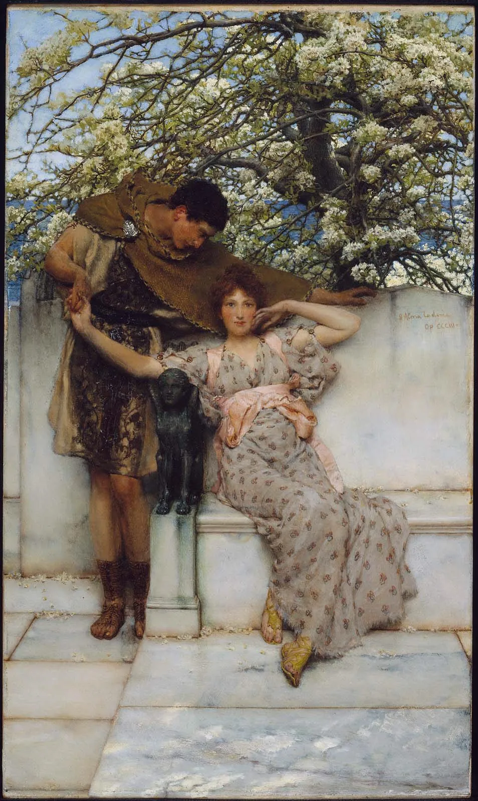 Promise of Spring, by Lawrence Alma-Tadema, unspecified, 1896