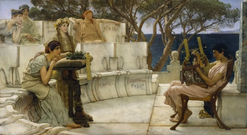 Sappho and Alcaeus, by Lawrence Alma-Tadema