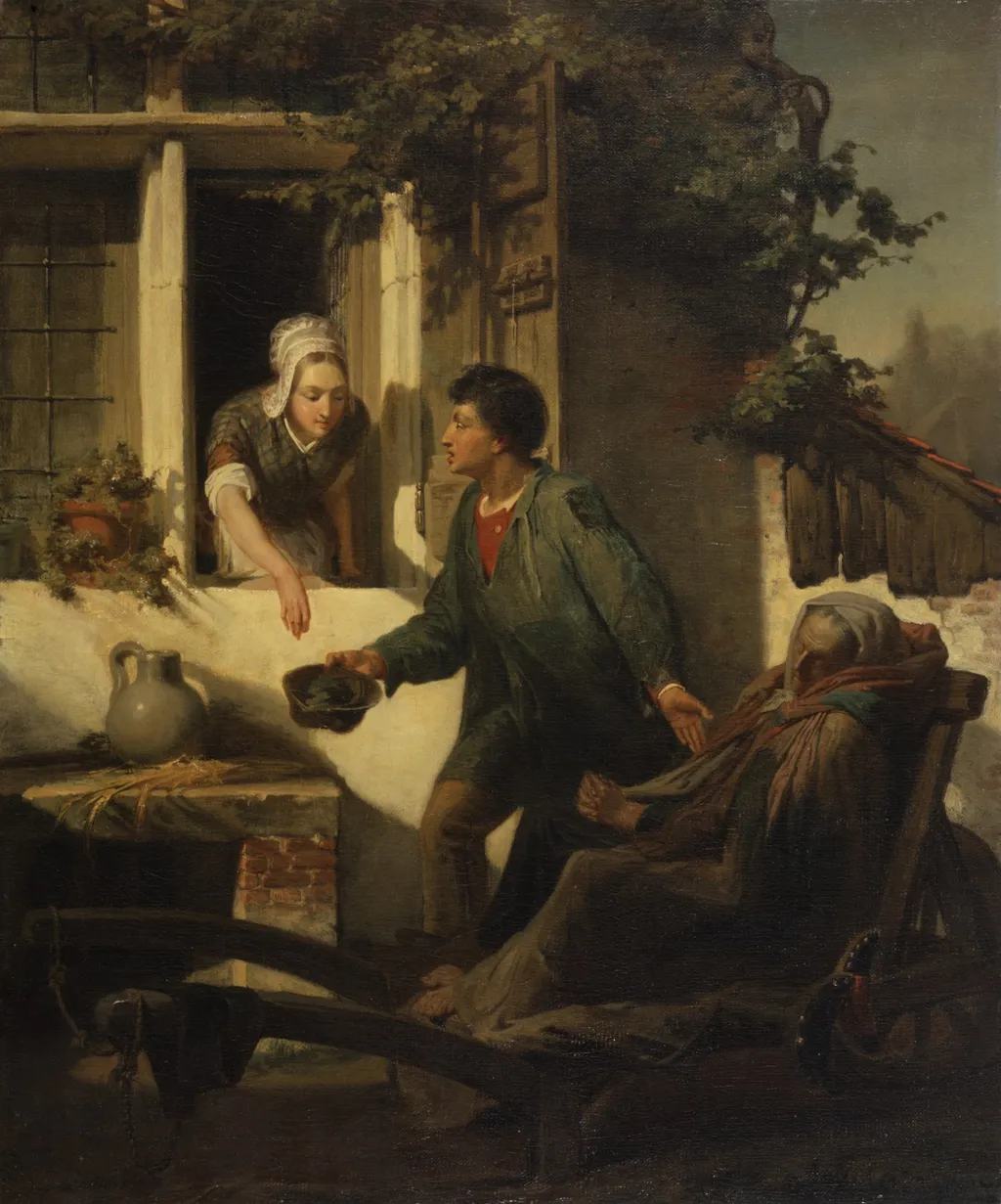 The Blind Beggar, by Lawrence Alma-Tadema, oil, 1856