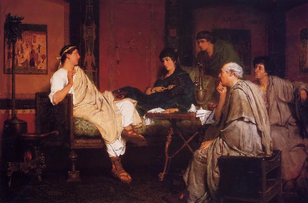 Tibullus at Delia's House, by Lawrence Alma-Tadema