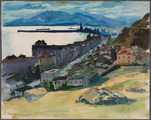 Malaga Harbor, by Lawrence Blazey