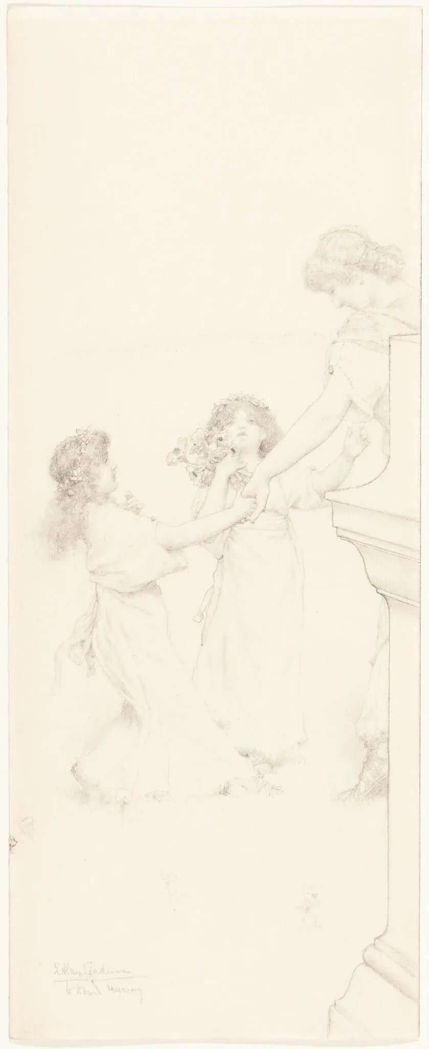 A Dance in Spring, by Lawrence, Sir Alma-Tadema, graphite, 1910