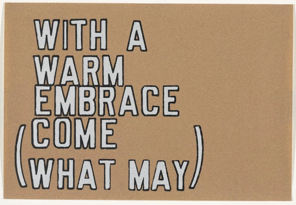 Untitled, by Lawrence Weiner, ink, 1995