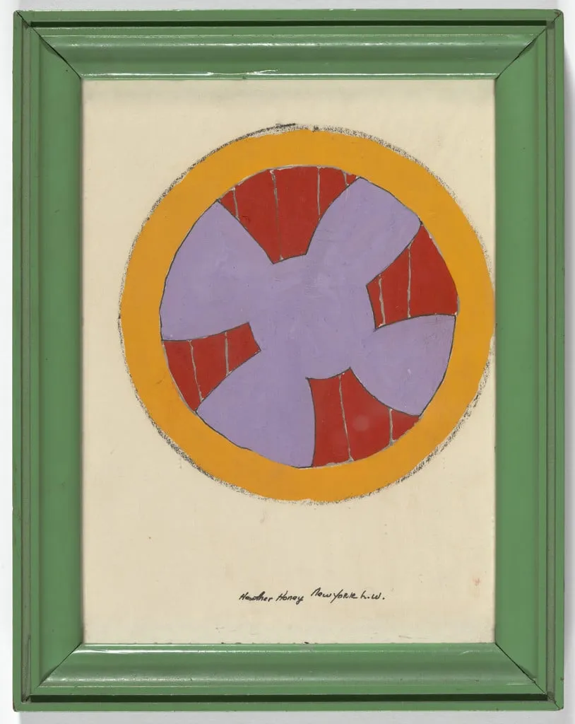 Untitled, by Lawrence Weiner, gouache, 1964