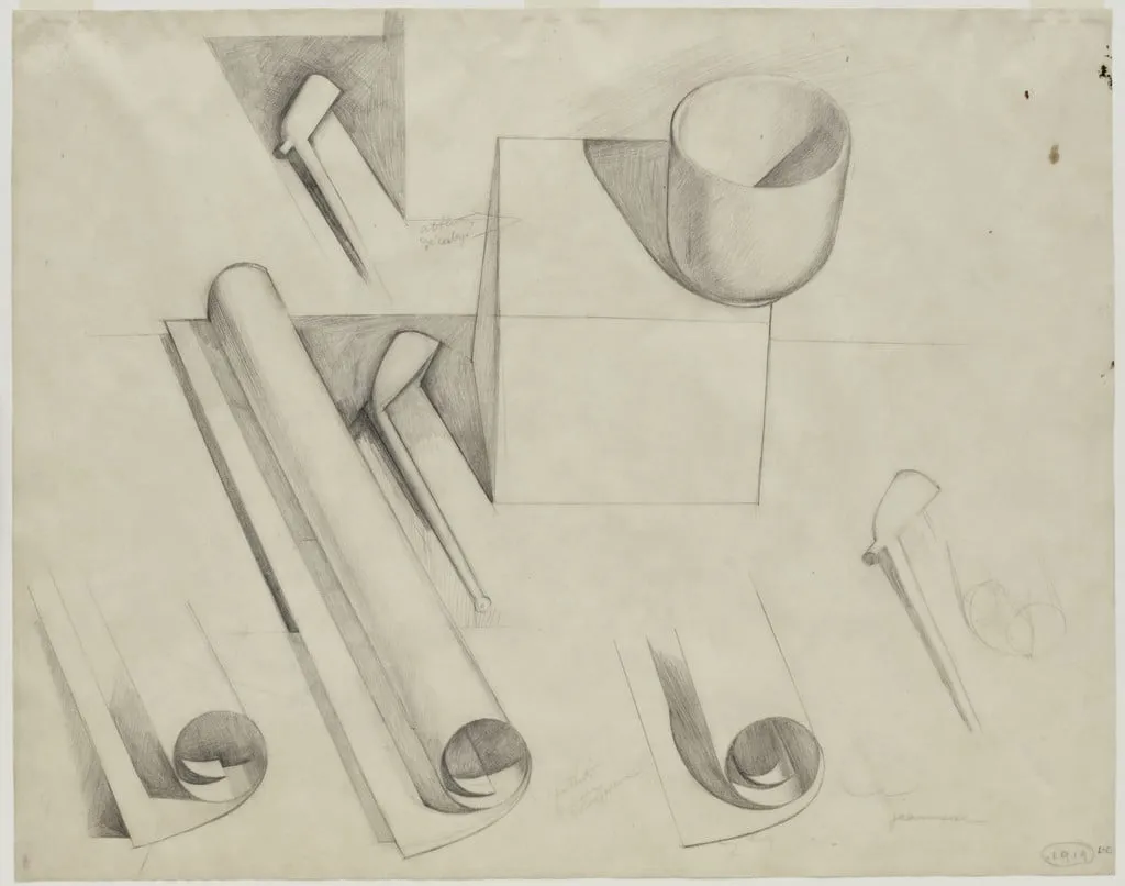 Untitled, by Le Corbusier, graphite, 1919