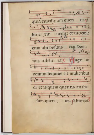 Leaf 1 from an antiphonal fragment (verso)