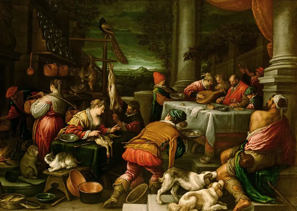 Gleichnis vom reichen Mann und dem armen Lazarus, by Leandro Bassano