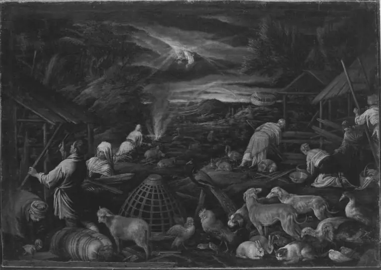 Noahs Dankopfer (Werkstatt), by Leandro Bassano