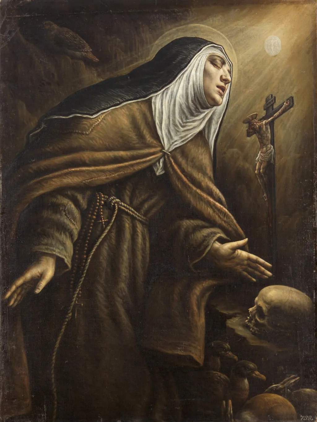 Saint Clara, by Leandro Bassano, oil, 1596