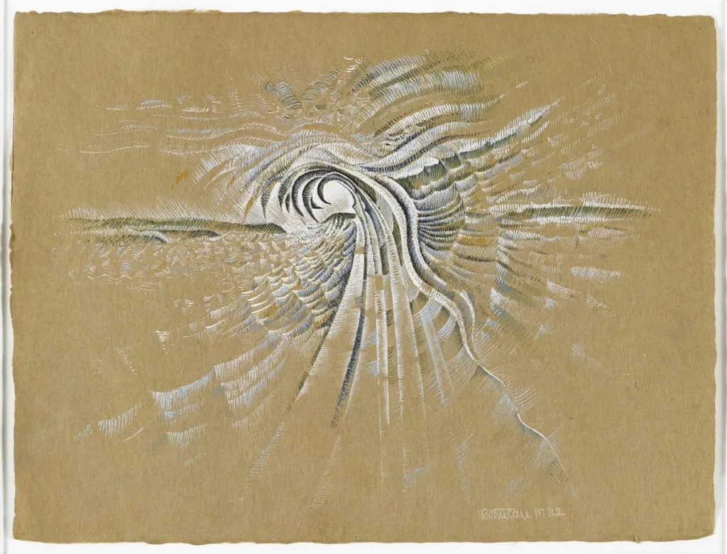 Untitled, by Lee Bontecou, gouache, 1982