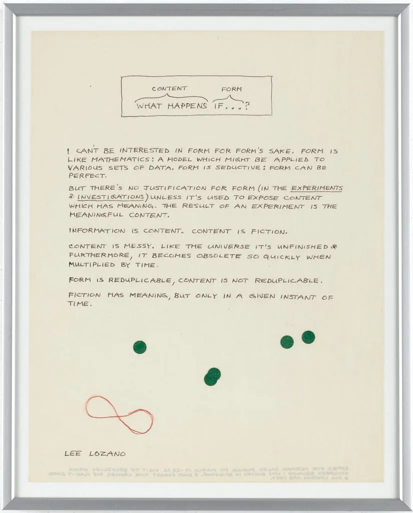 Untitled, by Lee Lozano, paint, 1972