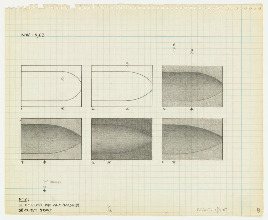 Untitled, by Lee Lozano, graphite, 1968