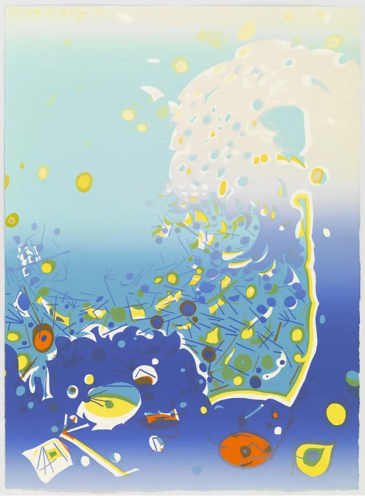 Untitled, by Lee Mullican, ink, 1969