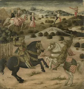 Legend of a Knight (end panel of a cassone)