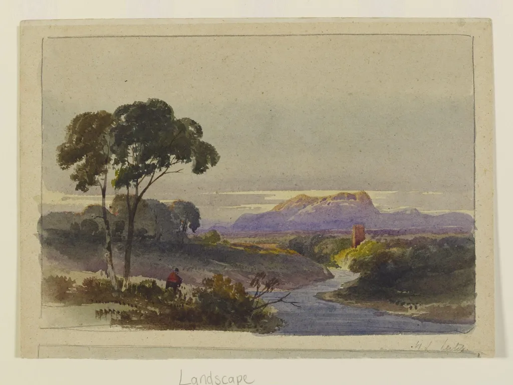 Landscape, by Leighton Leitch, watercolor, 1825
