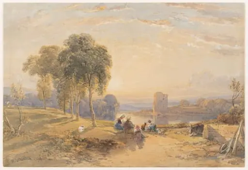 Landscape : Evening, by Leitch