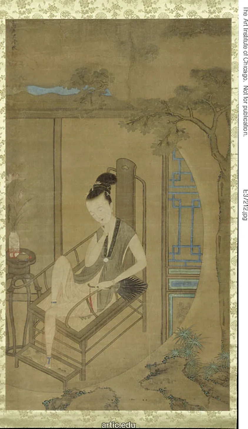 Woman Fantasizing, by Leng Mei, unspecified, 1696